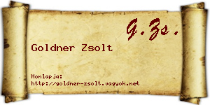 Goldner Zsolt névjegykártya